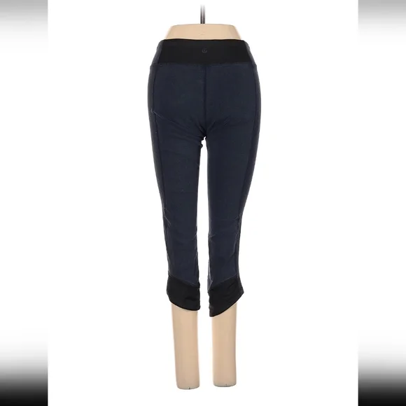 Lululemon Athletica Blue Mid Rise Waist Leggings Size 4 - Picture 2 of 3